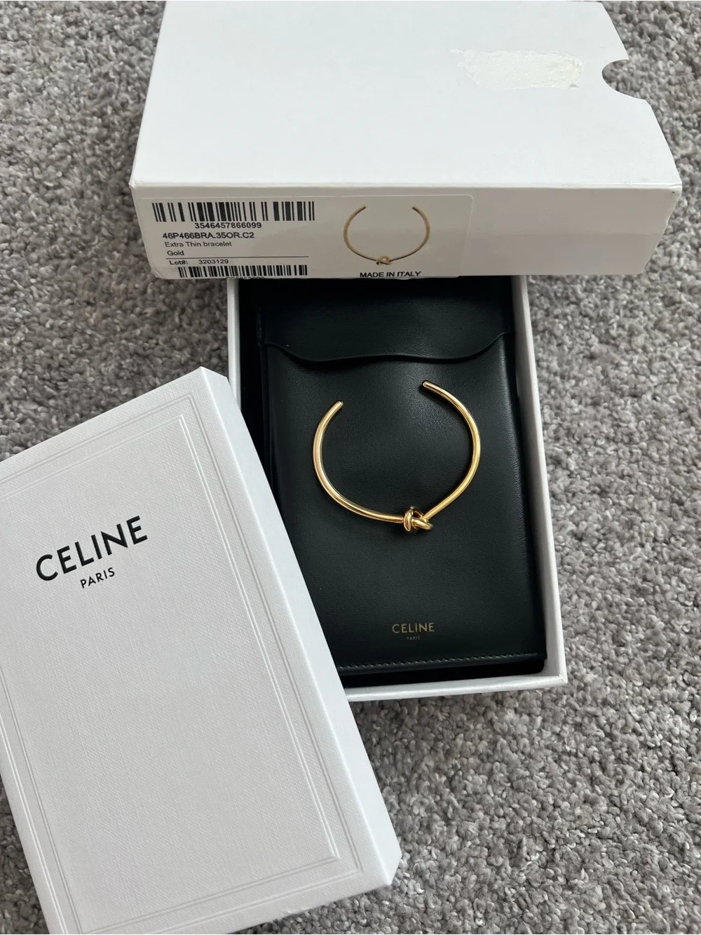 Authentic Celine Knot Extra-Thin Bracelet NWT
